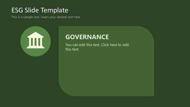 Governance Slide with Dark Background – ESG Presentation Template