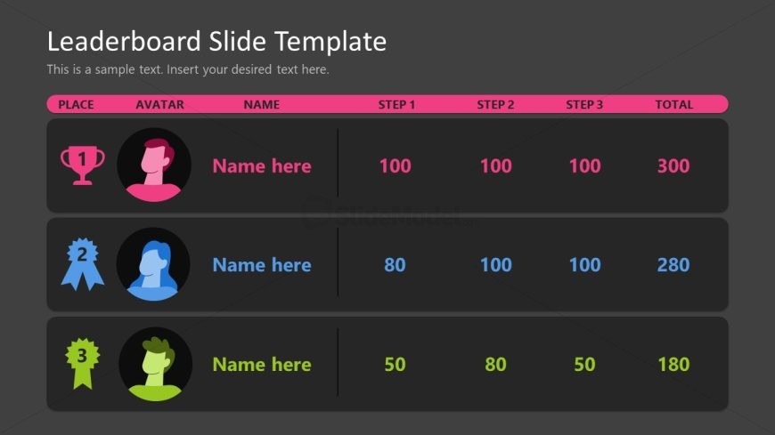 Dark Background Creative Leaderboard Template