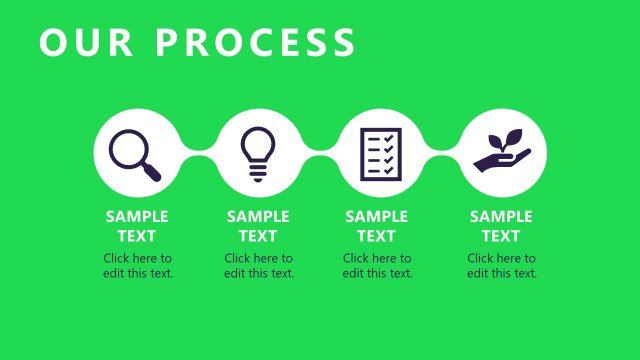 Our Process Presentation Slide with Infographic Icons