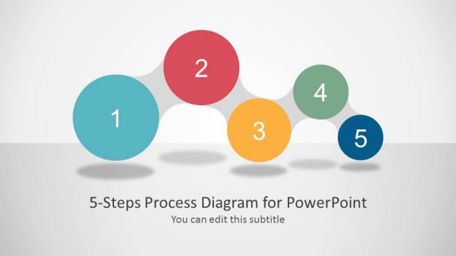 Awesome 5 Steps Process Diagram for PowerPoint