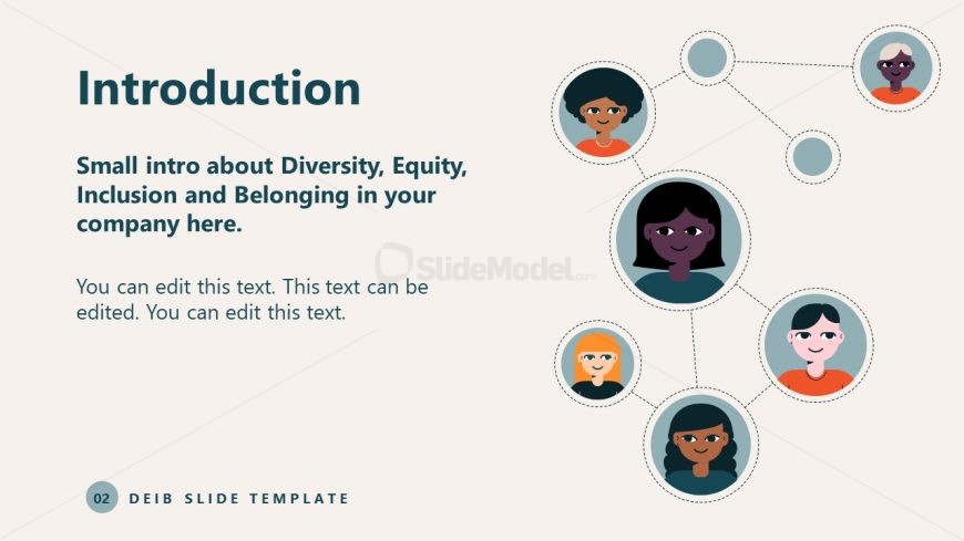 Diversity Equity Inclusion Belonging PPT Template - Introduction Slide