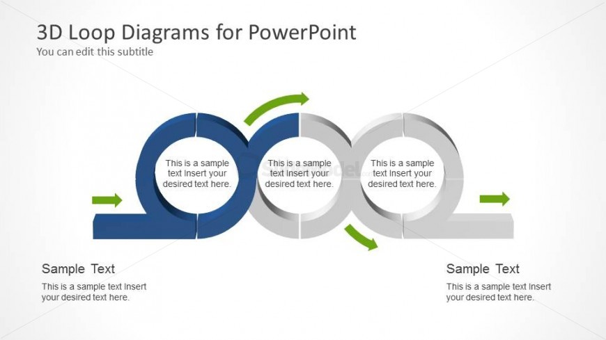 Three Chained Loops Shapes for PowerPoint - SlideModel