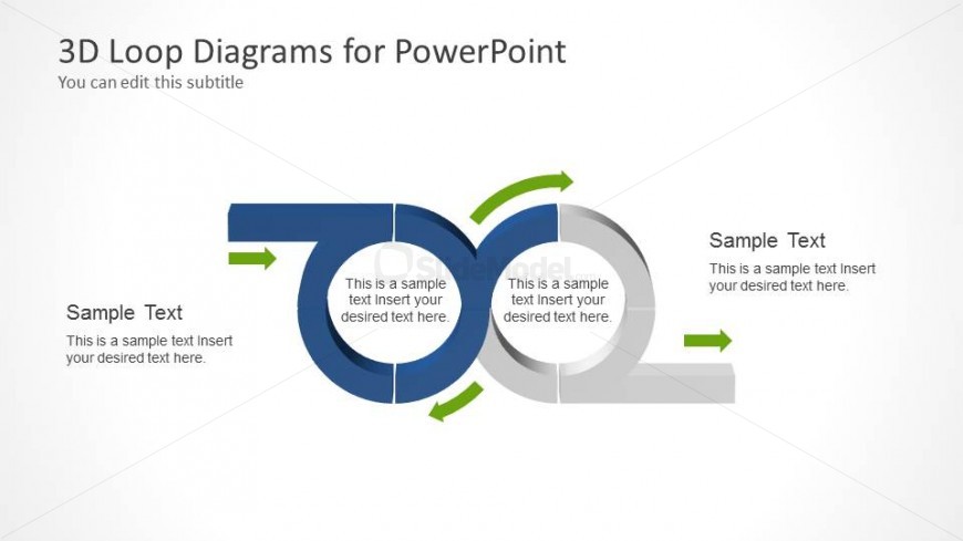 PowerPoint Diagram Featuring Two Loops