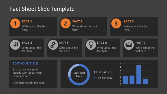 Editable Simple Fact Sheet Template for PowerPoint Presentation