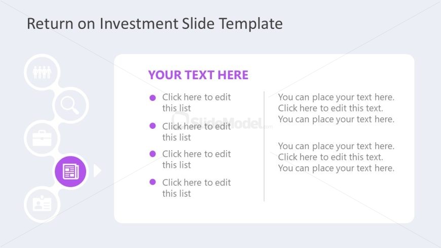 Customizable Return on Investment Slide PPT Template