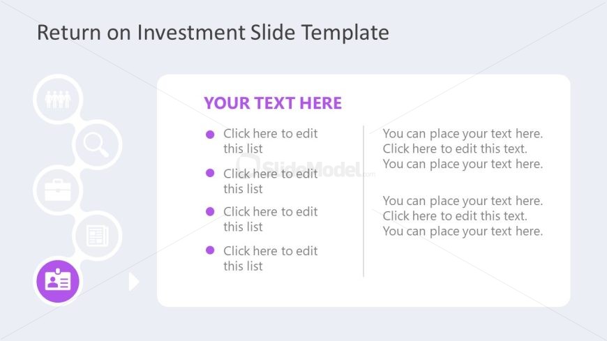 ROI Template Spotlight Effect Slide
