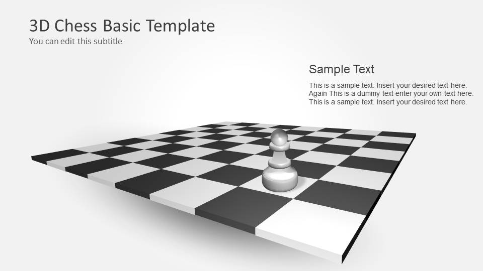 Basic 3D Chess Template for PowerPoint - SlideModel