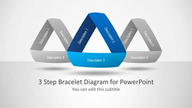 3 Step Bracelet Diagram for PowerPoint