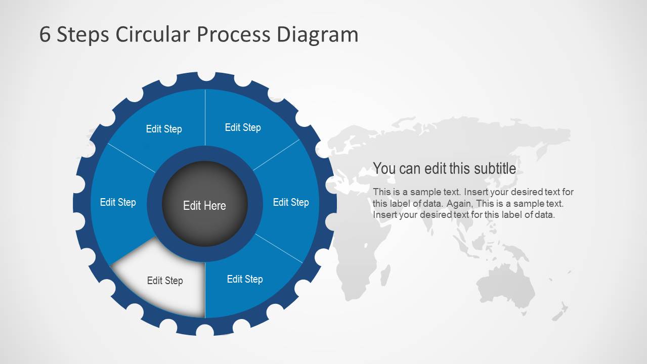 6 Steps Circular Process Diagram Slidemodel 0447
