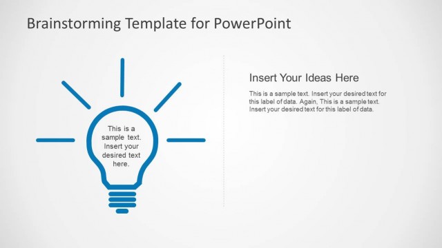 Flat Design Light Bulb PowerPoint Shapes