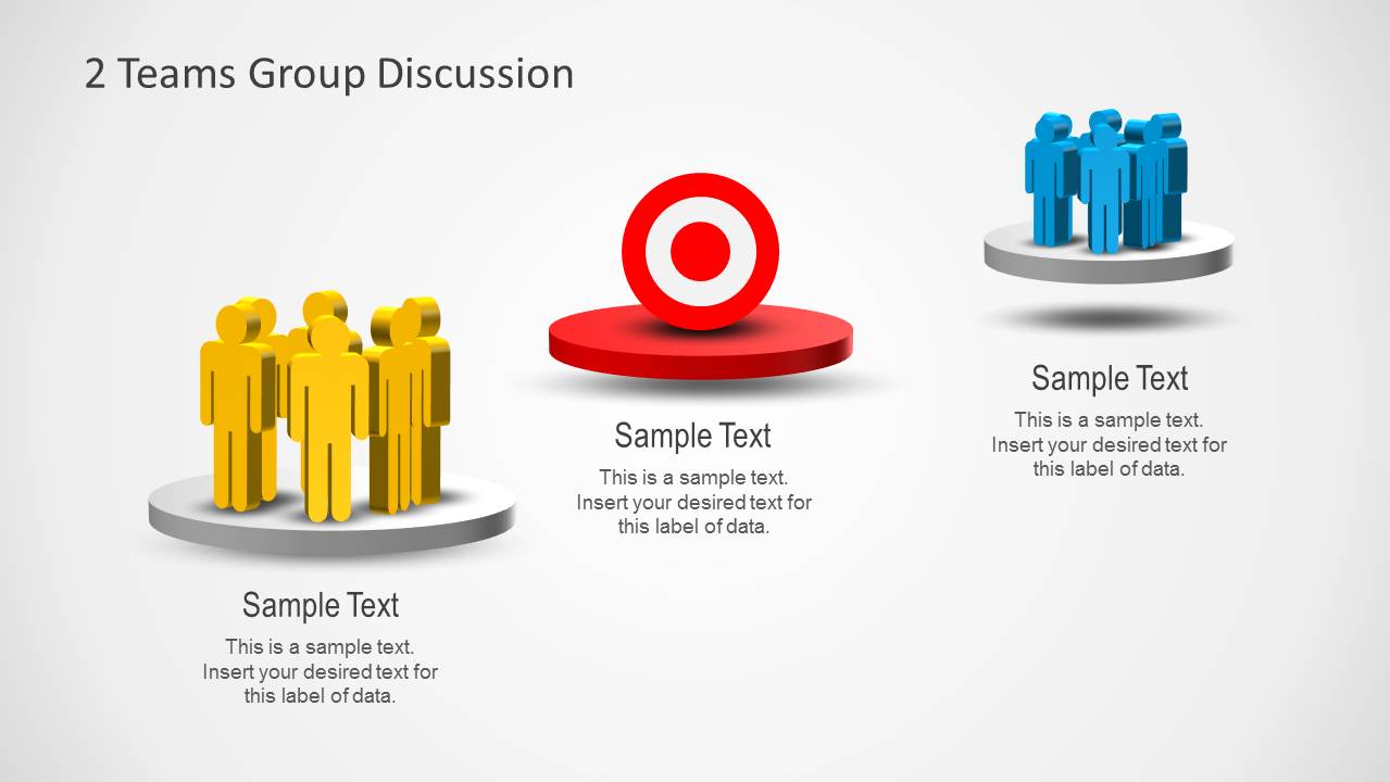 Group Discussions & Team Goals Template for PowerPoint SlideModel