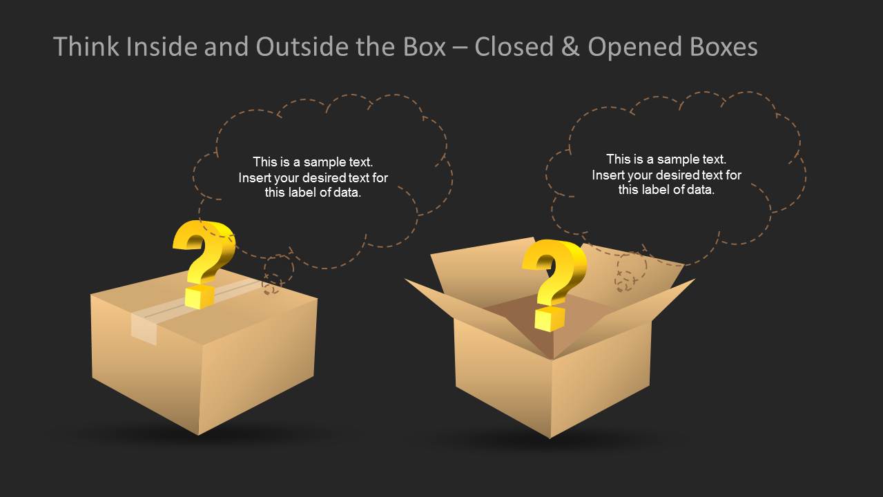 Think Inside & Outside the Box Template for PowerPoint SlideModel