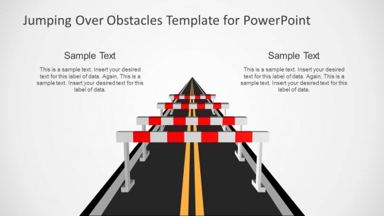跨越障碍PowerPoint模板 - 木鱼查询
