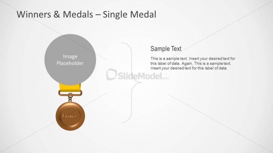 Bronze Medal Shape for PowerPoint