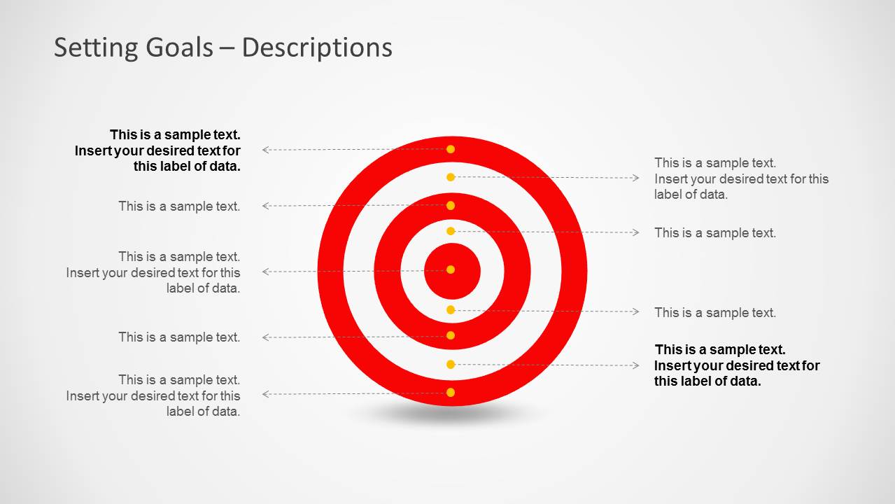 Setting Goals Template for PowerPoint with Target & Darts - SlideModel