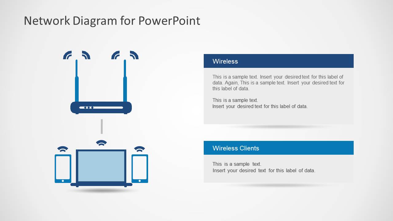 Network Diagram Template for PowerPoint SlideModel