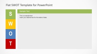 Vertical SWOT Diagram with Descriptive TextBox