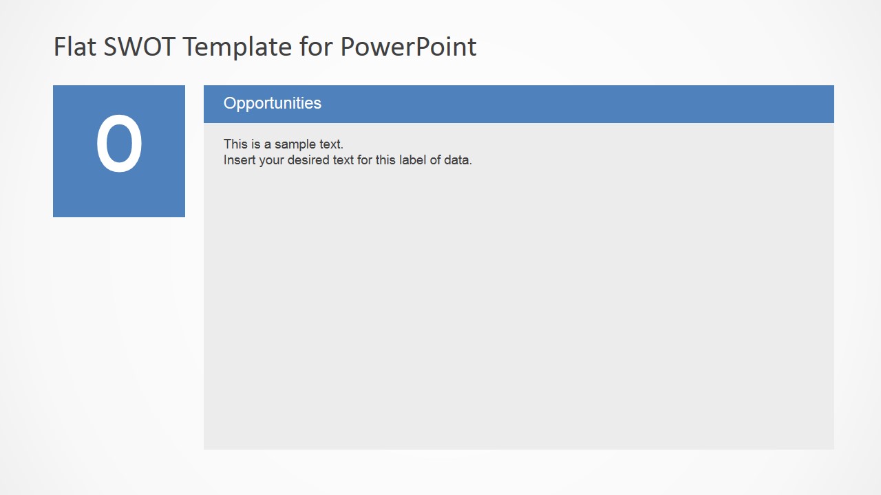 PowerPoint Flat Design SWOT Analysis Opportunities Description