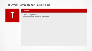 PowerPoint SWOT Analysis Template Threats Slide