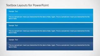 3 Rows PowerPoint Text Box Slide Design