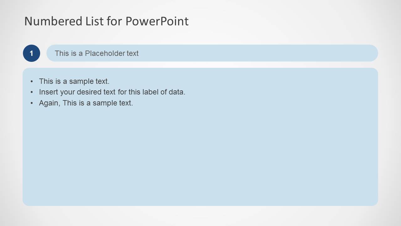 numbered list template for