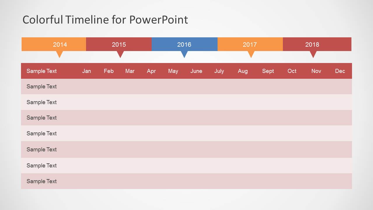 Colorful Timeline Template for PowerPoint - SlideModel