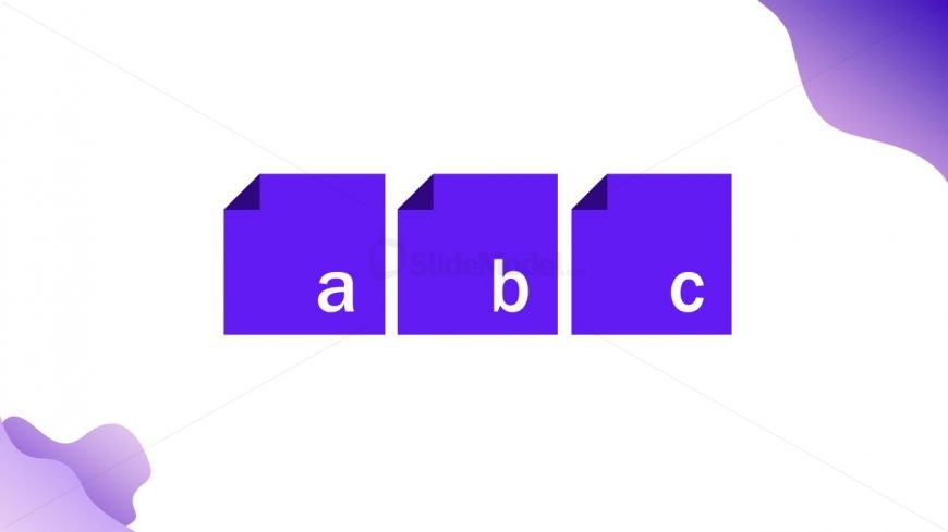 Alphabetic  3-Segment Diagram Slide - Animated PPT template