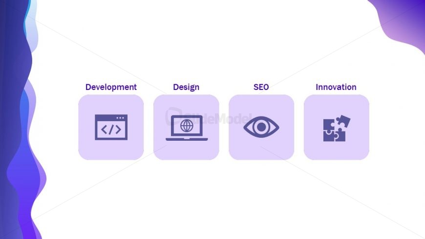 Simple Four Services Design with Ania Animated PPT Template