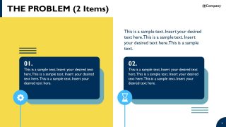 2-Item Problem Slide for Investor's Pitch