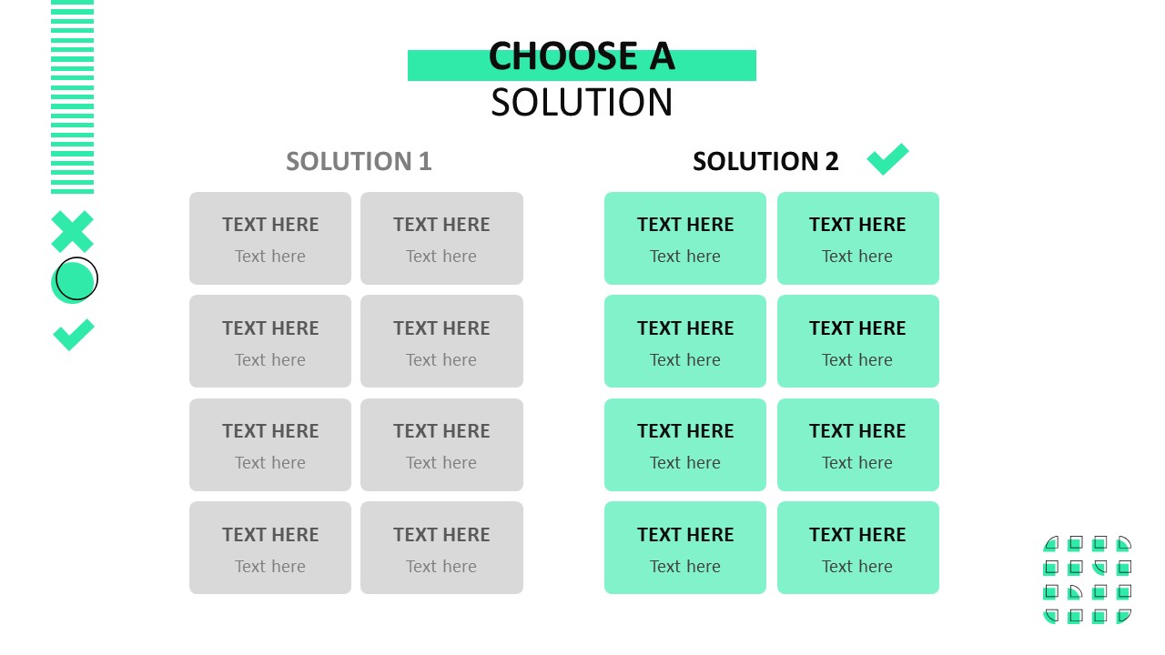 PPT Template for Presenting Comparison