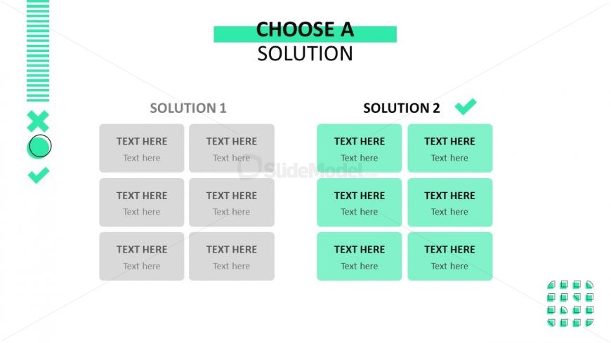 Presentation Slide Template for Three Points Comparison