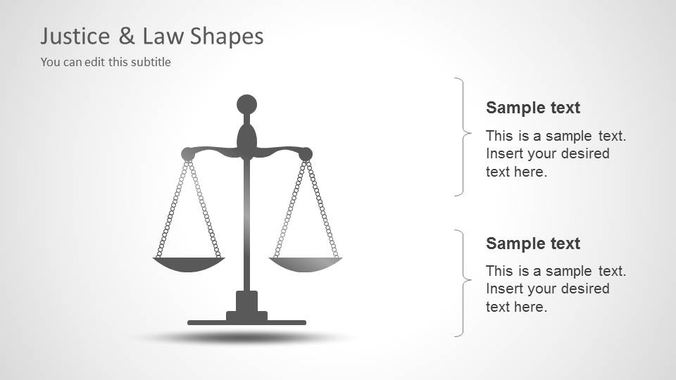 Justice Law Shapes for PowerPoint SlideModel