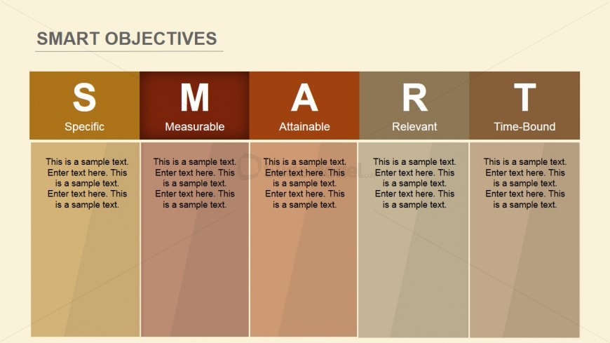 SMART Objectives Description Matrix Design - SlideModel