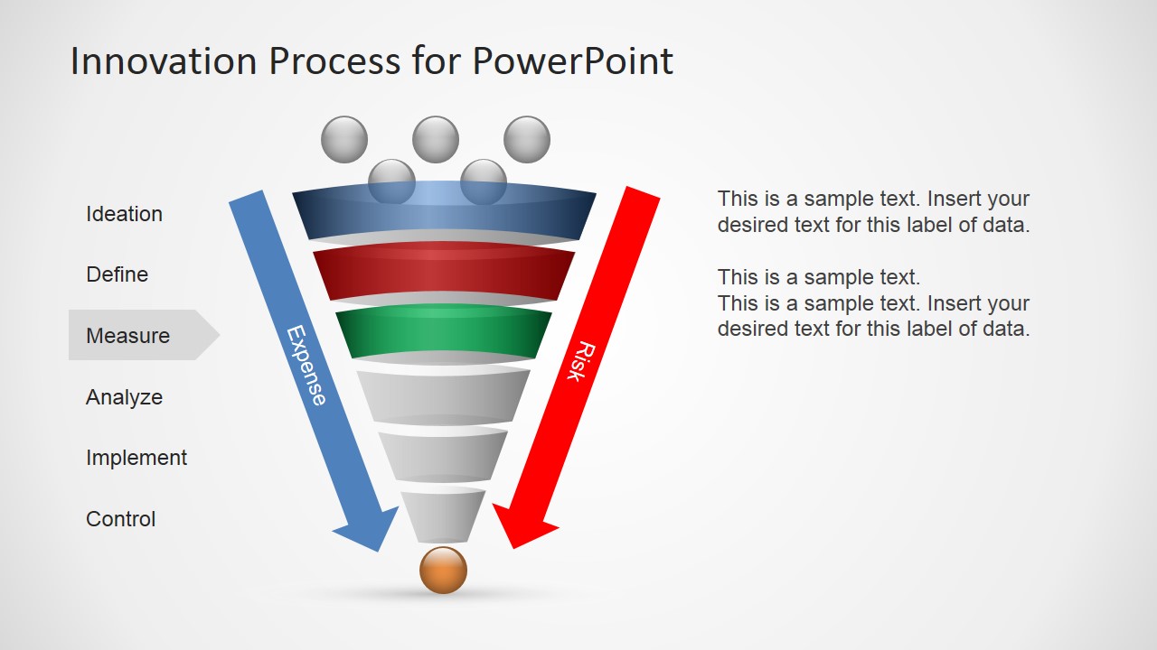 Innovation Process Funnel Diagram for PowerPoint - SlideModel