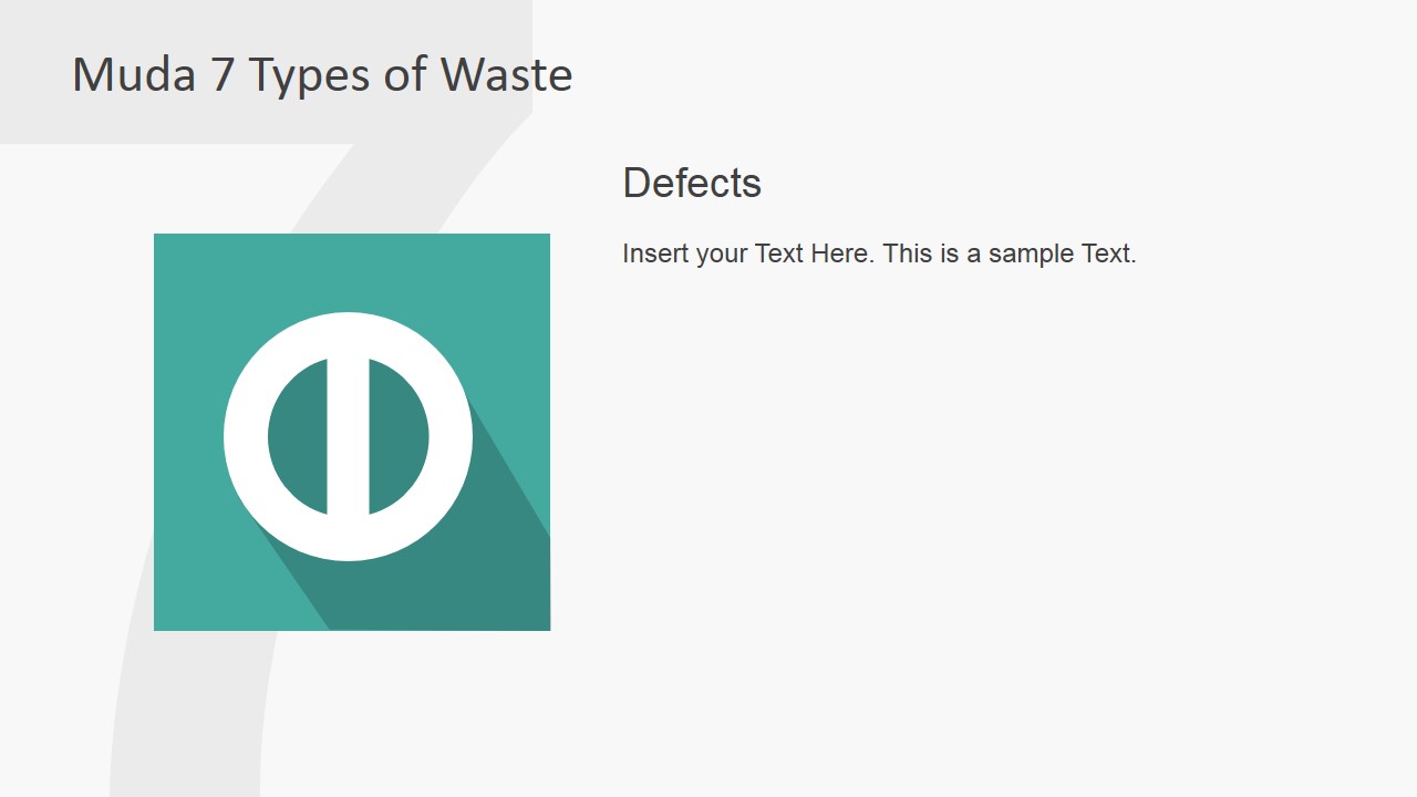 PowerPoint Icon Metaphor for Defects Muda Waste Type