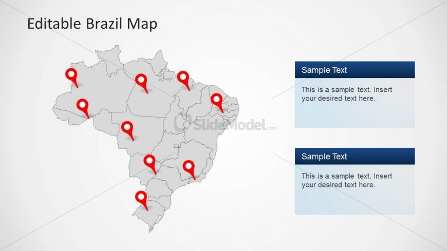 Political Outline Map of Brazil for PowerPoint - SlideModel