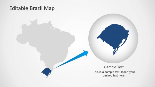 Brazil Map with State Highlight for PowerPoint