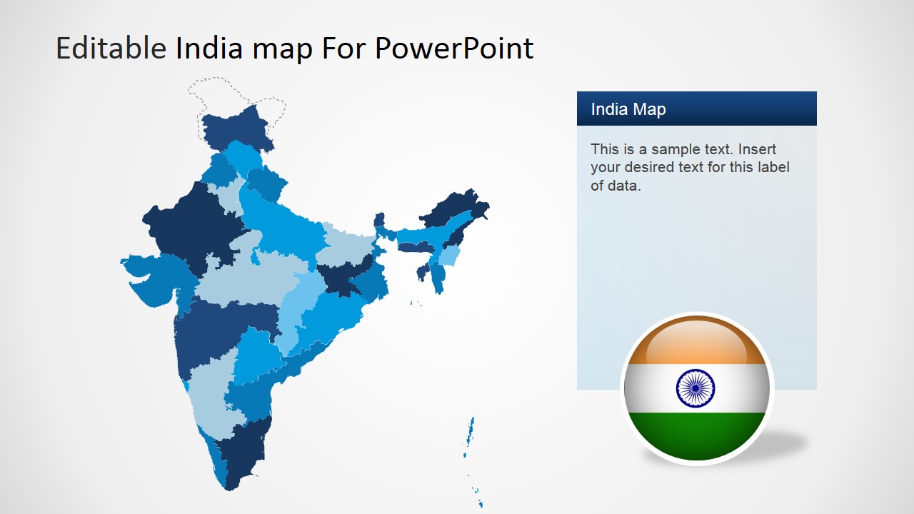 Editable India Map Template for PowerPoint - SlideModel