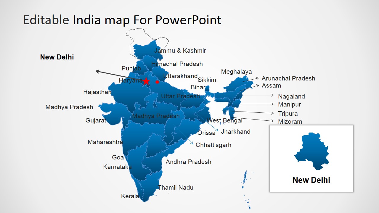 interactive india map for presentation