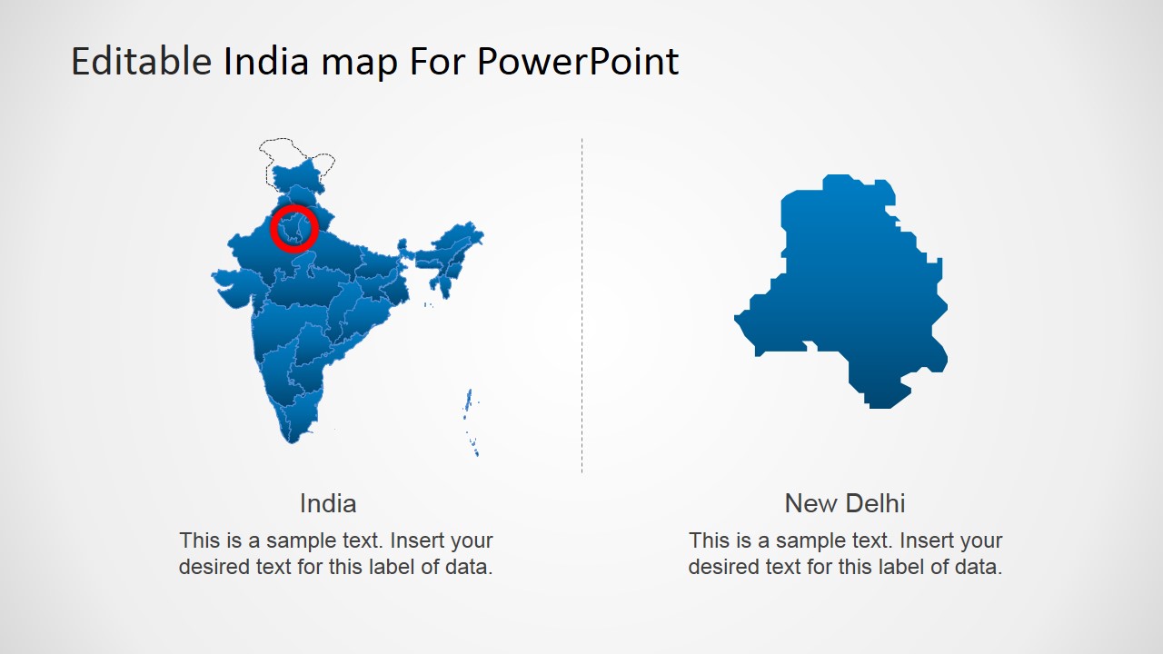 Editable India Map Template For PowerPoint - SlideModel