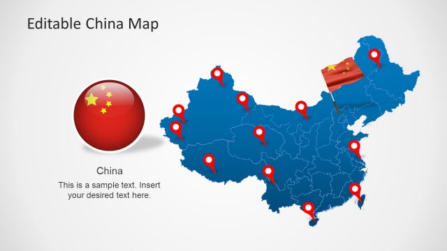 Editable China Map Template for PowerPoint
