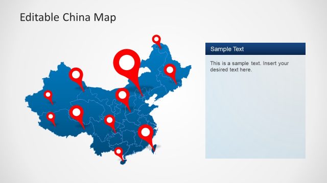 PowerPoint Map of Popular Republic of China
