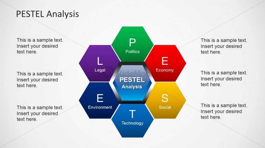 Pestel Honeycomb Structure Design For Powerpoint Slidemodel