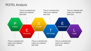 PESTEL Alternating Hexagons Diagram Slide Design for PowerPoint