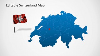 Switzerland Flag & Map Template for PowerPoint