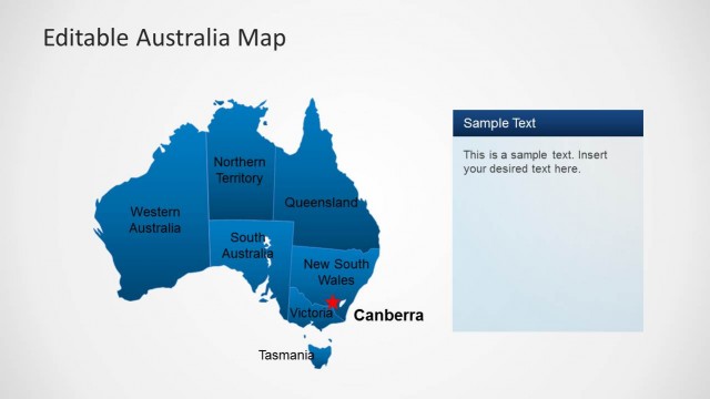 Australia PowerPoint Map with Territories