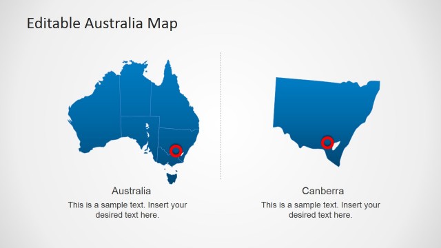 Editable Australia PPT Map with State