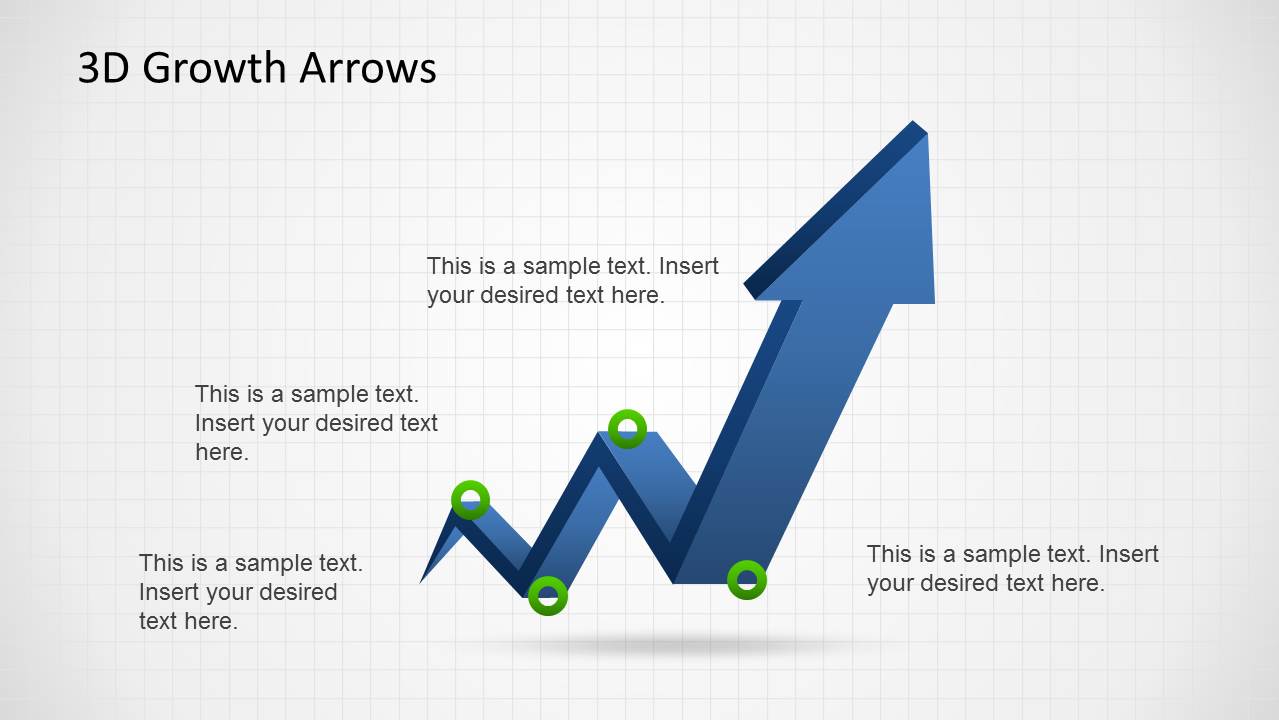 3D Growth Arrows Template For PowerPoint - SlideModel