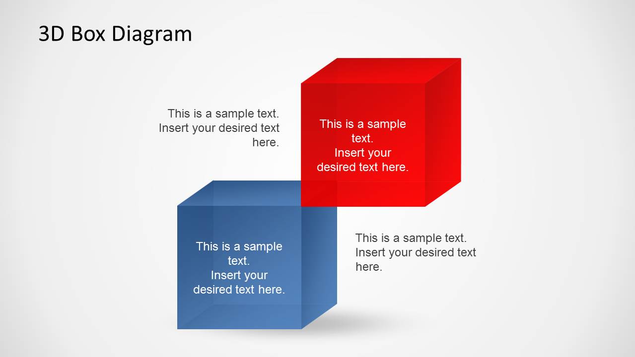 3d Box Diagrams With Text Boxes For Powerpoint Slidemodel 5981