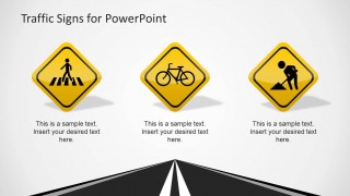 PowerPoint Crosswalk, Bicycle Under Construction Traffic Signs